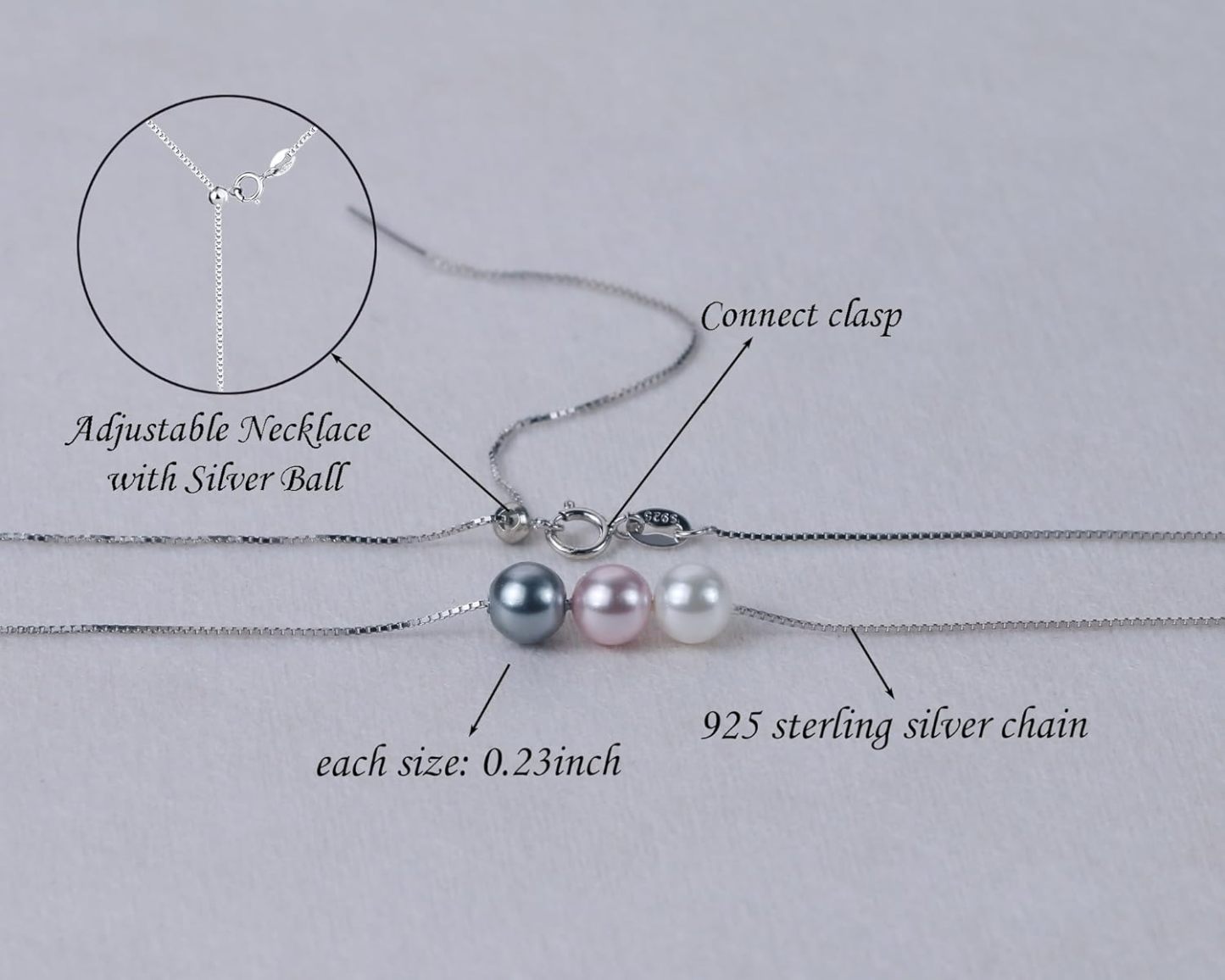 Sereney 10th Birthday Gifts for Girl Sterling Silver Pink Pearl Necklace as Gifts for 10 Year Old, Adjustable Length 10 Birthday Ideas for Teens Trendy 2025