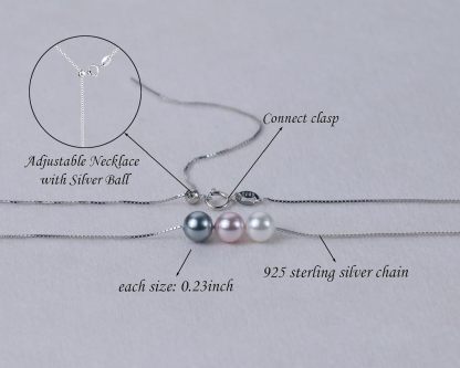 Sereney 10th Birthday Gifts for Girl Sterling Silver Pink Pearl Necklace as Gifts for 10 Year Old, Adjustable Length 10 Birthday Ideas for Teens Trendy 2025