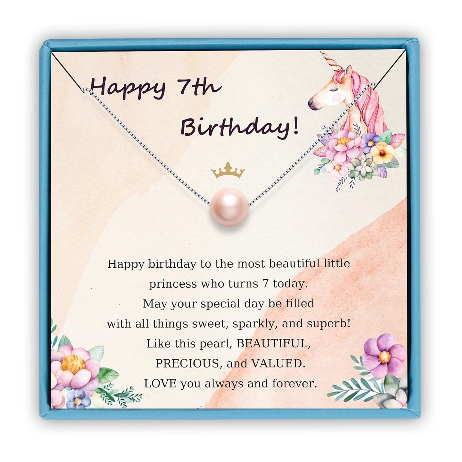 Sereney 10th Birthday Gifts for Girl Sterling Silver Pink Pearl Necklace as Gifts for 10 Year Old, Adjustable Length 10 Birthday Ideas for Teens Trendy 2025