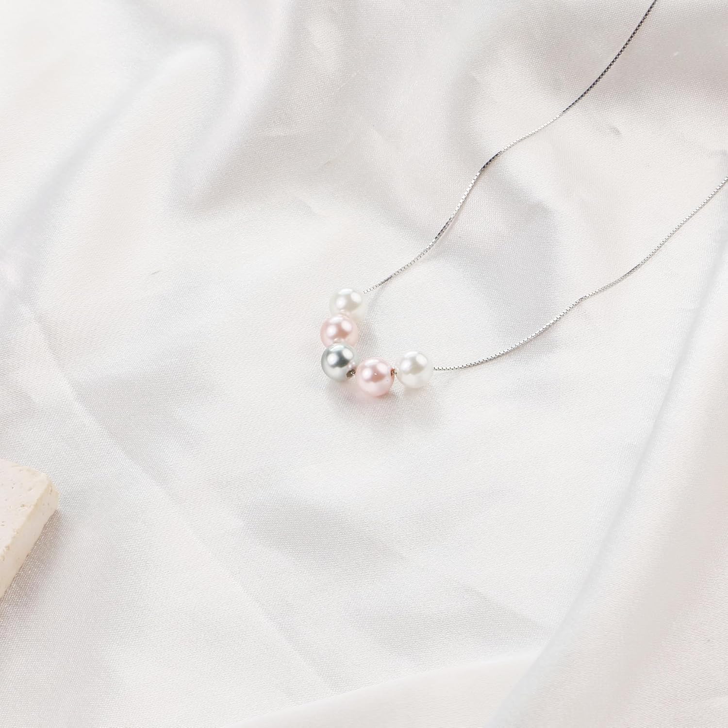 Sereney 10th Birthday Gifts for Girl Sterling Silver Pink Pearl Necklace as Gifts for 10 Year Old, Adjustable Length 10 Birthday Ideas for Teens Trendy 2025