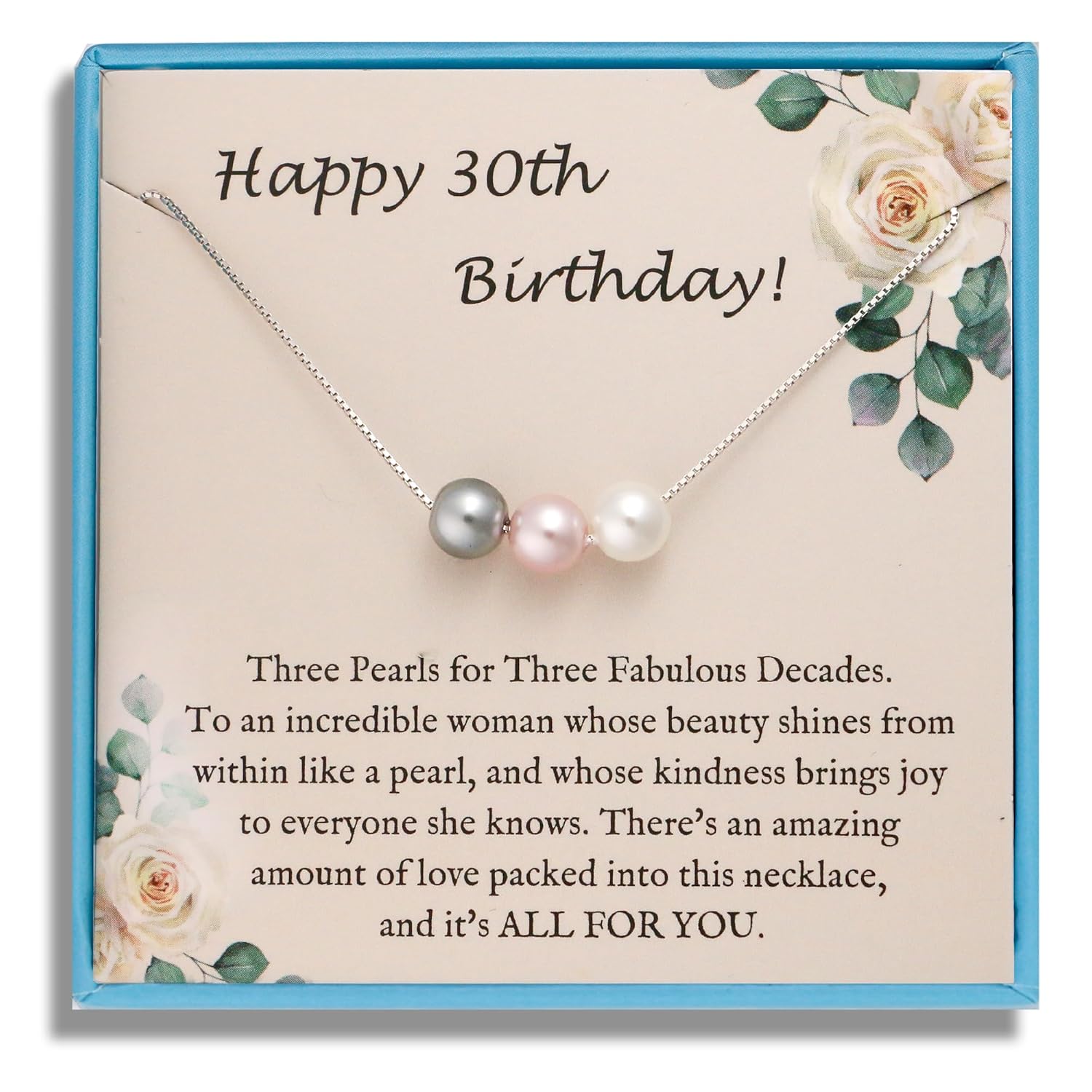 Sereney 10th Birthday Gifts for Girl Sterling Silver Pink Pearl Necklace as Gifts for 10 Year Old, Adjustable Length 10 Birthday Ideas for Teens Trendy 2025