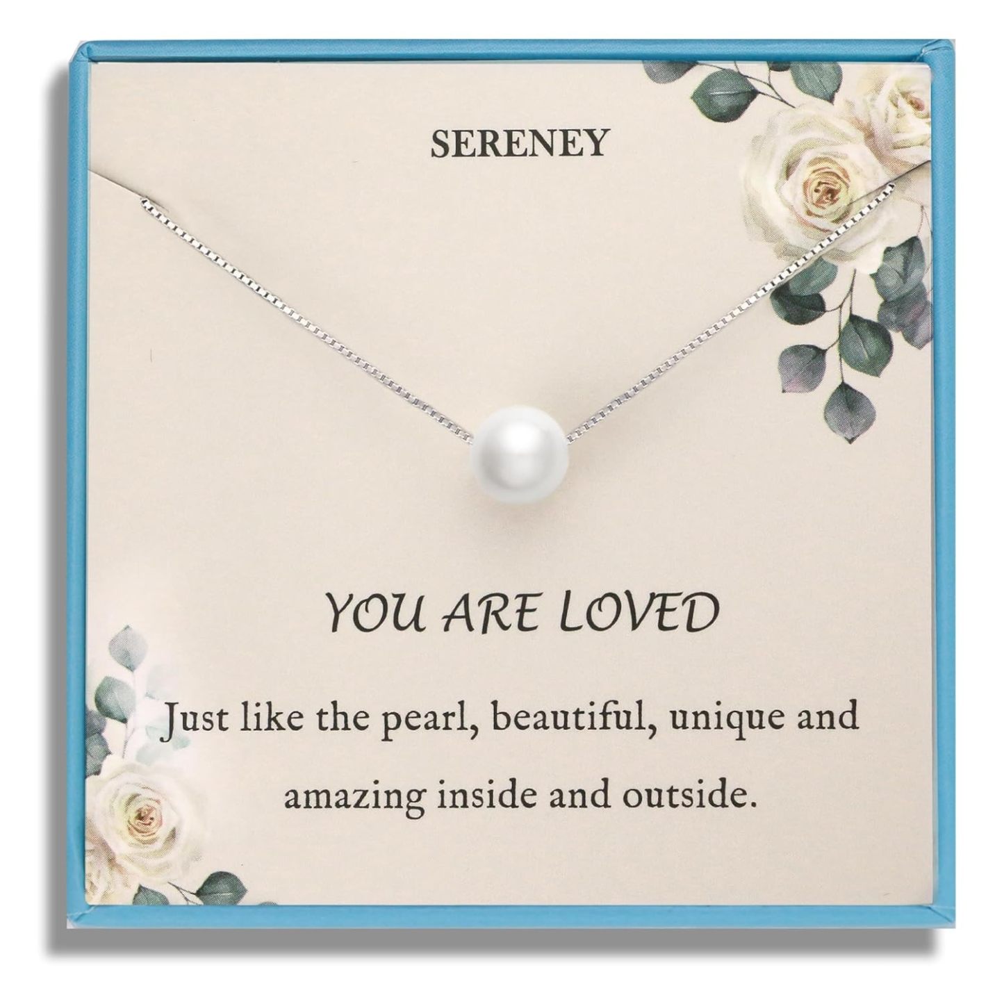 Sereney 10th Birthday Gifts for Girl Sterling Silver Pink Pearl Neckla