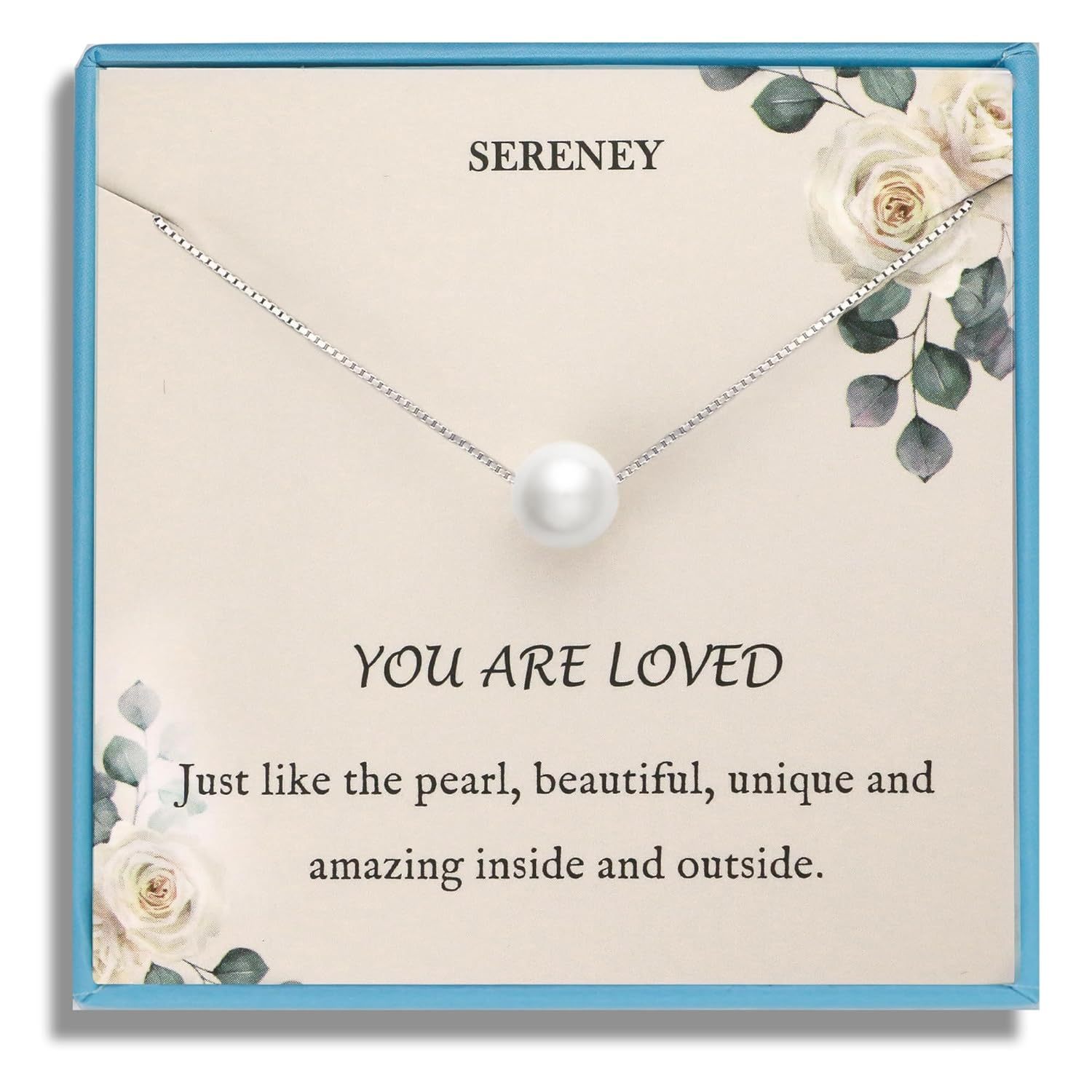 Sereney 10th Birthday Gifts for Girl Sterling Silver Pink Pearl Neckla