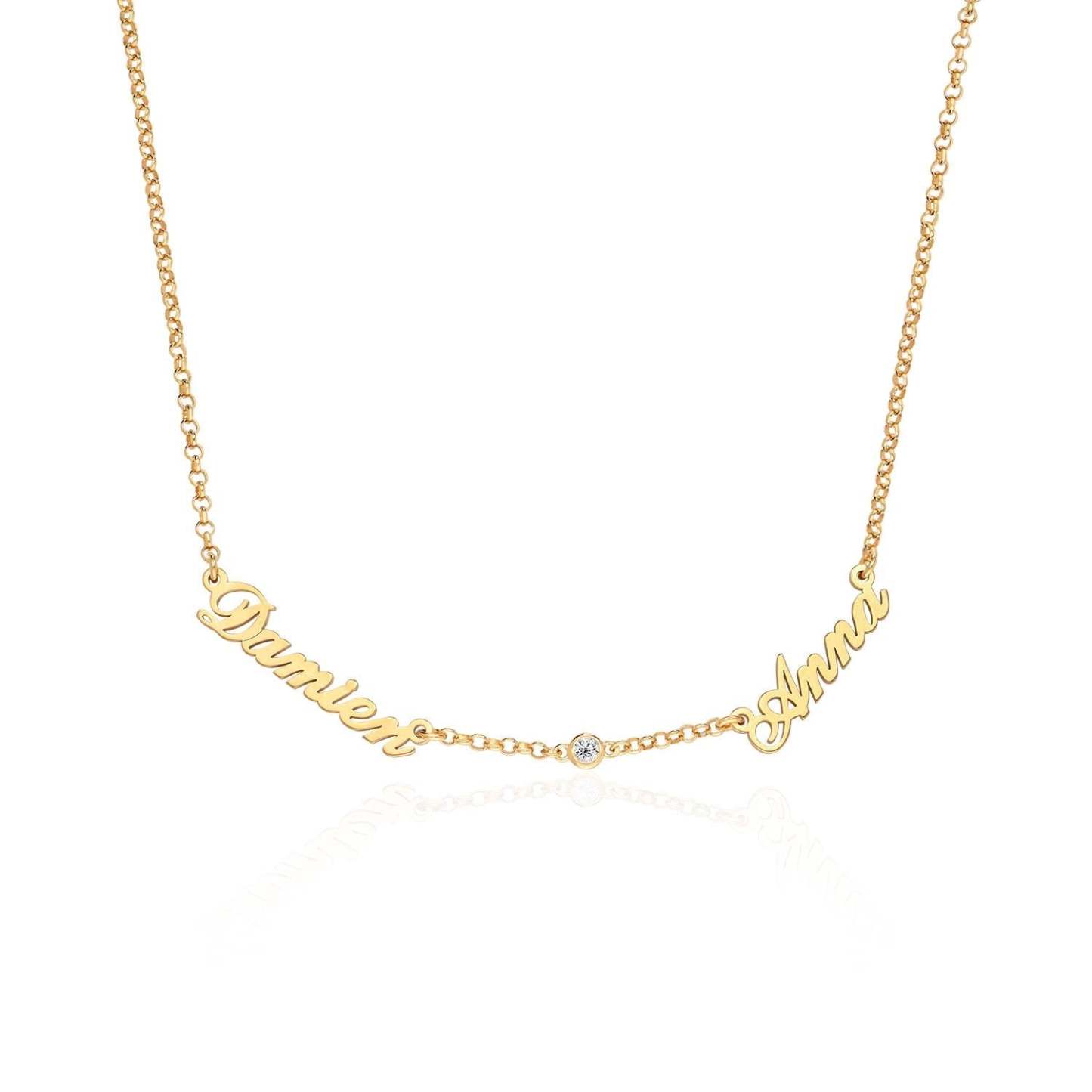 Diamond Multiple Name Necklace Chain