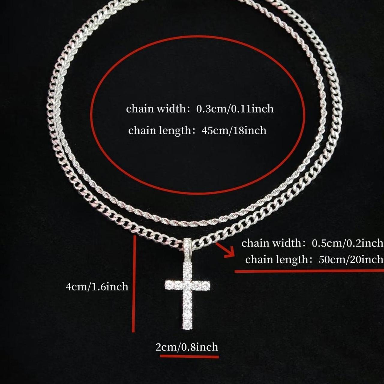 Double Layer Cross Cuban Necklace