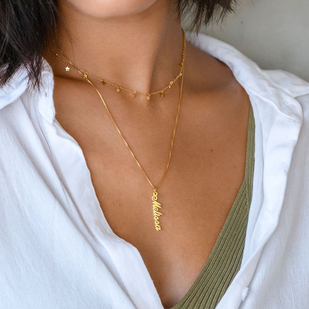 Thanksgiving & Christmas Gift Personalized Vertical Name Necklace