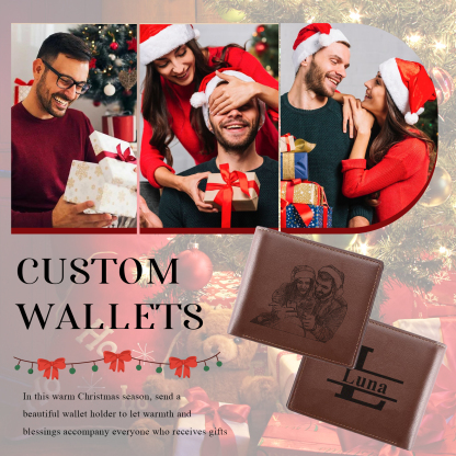 Personalized Men's Wallet with Custom PU Leather Wallet 
