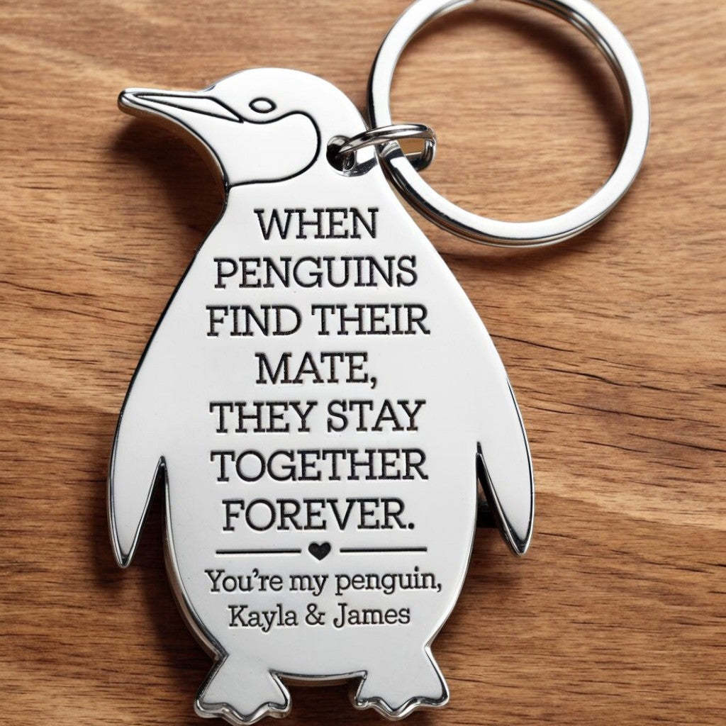 You're My Penguin Keychain - Valentine's Day Couple Gift