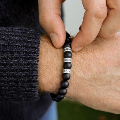 Customized Lava Tiger Eye Stone Beads Bracelet for Men