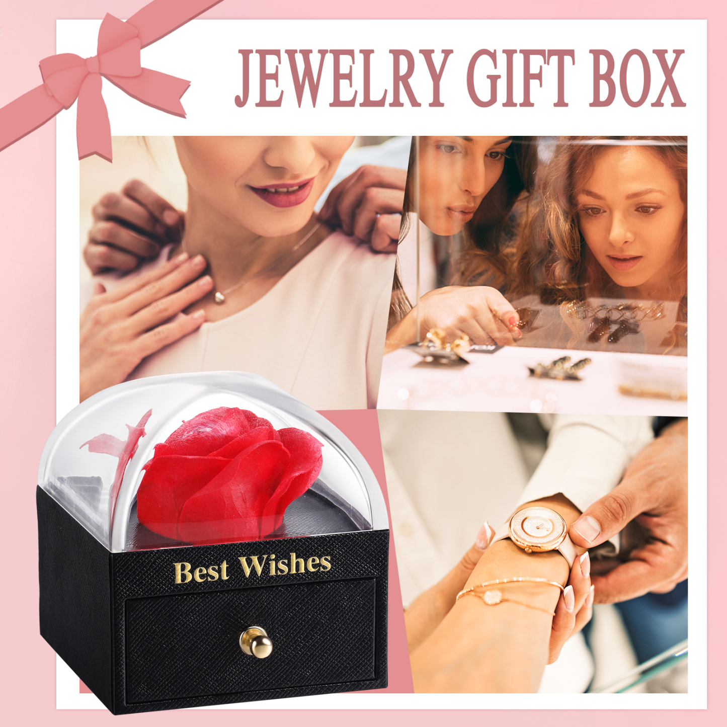 Enchanted Rose Jewelry Box Gift Package