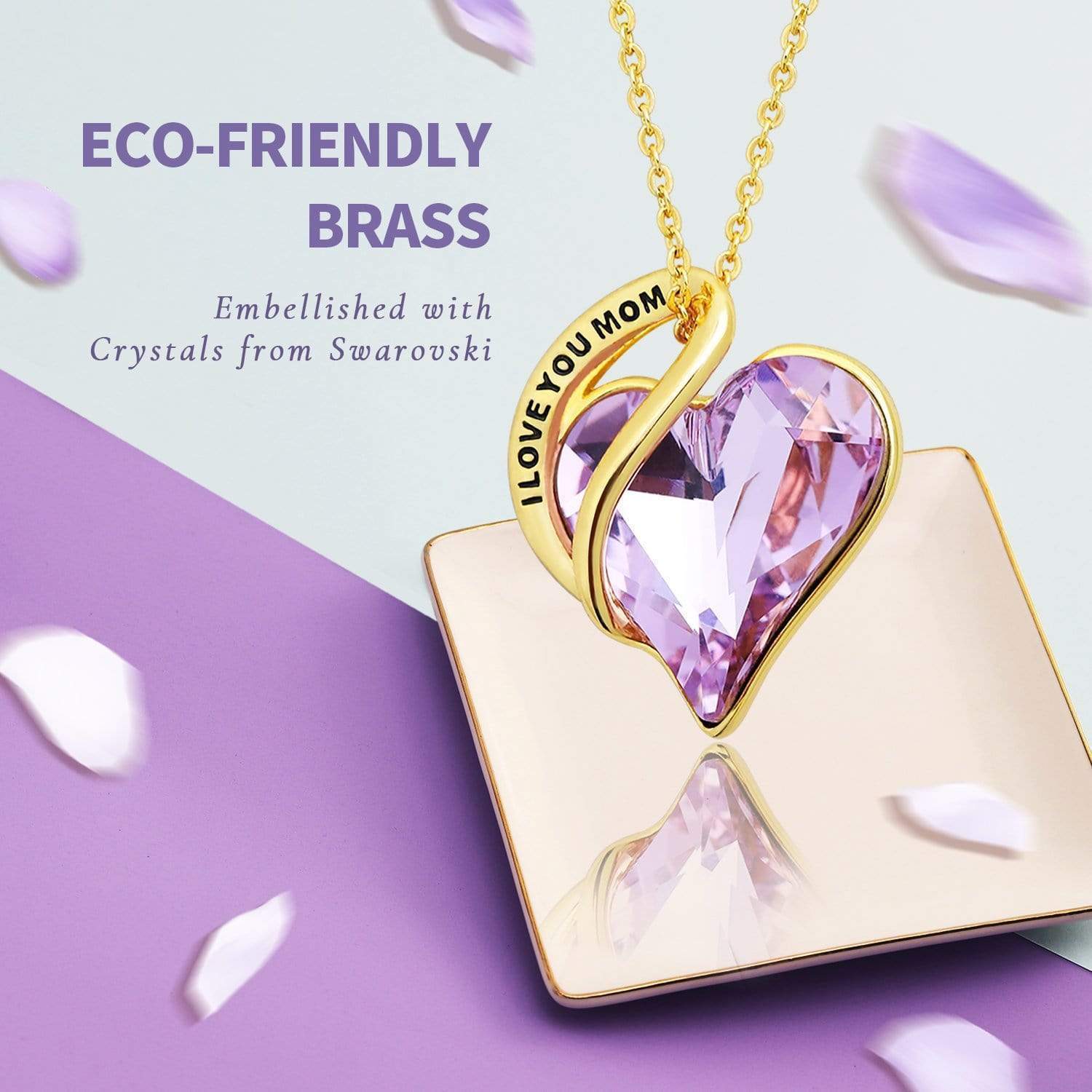 925 sterling silver "I Love You MOM" necklace