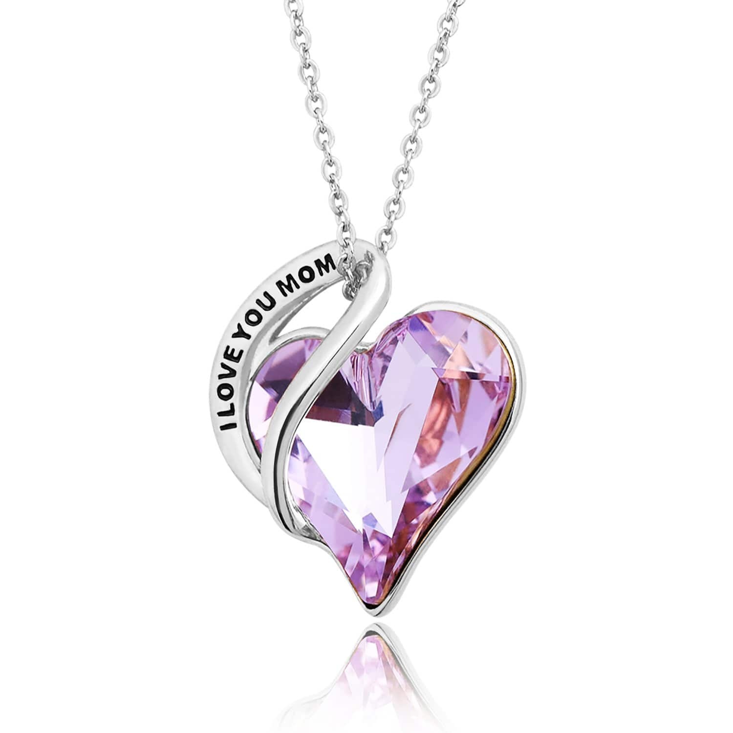 925 sterling silver "I Love You MOM" necklace