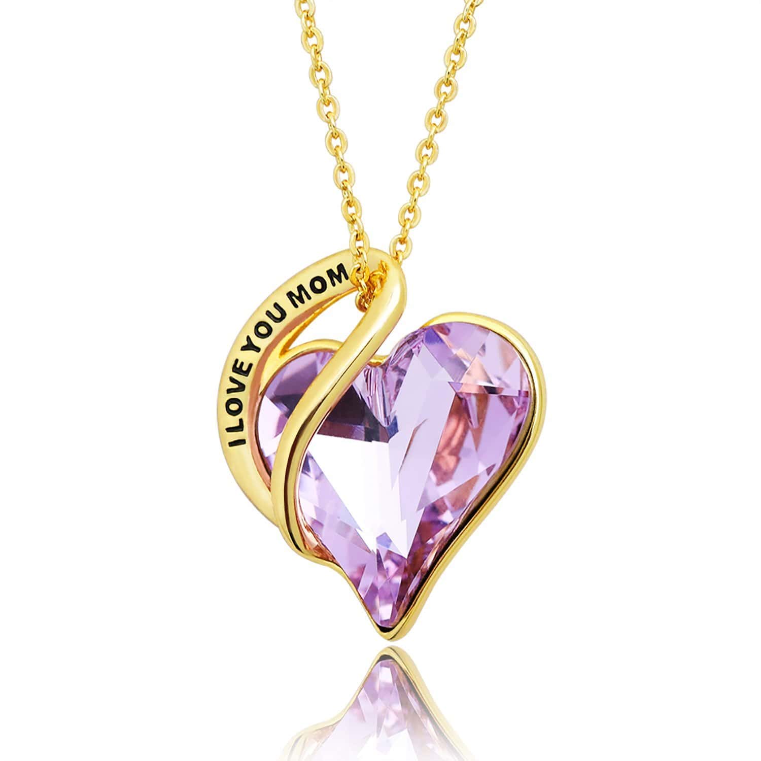 925 sterling silver "I Love You MOM" necklace