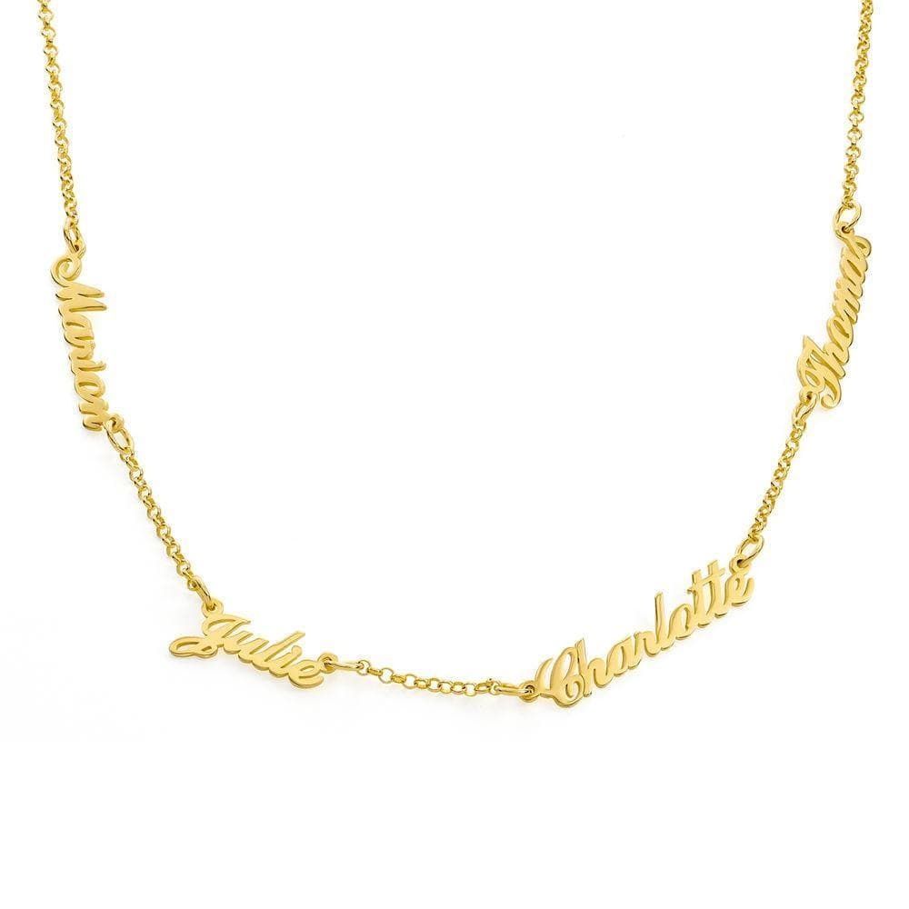 Diamond Multiple Name Necklace Chain