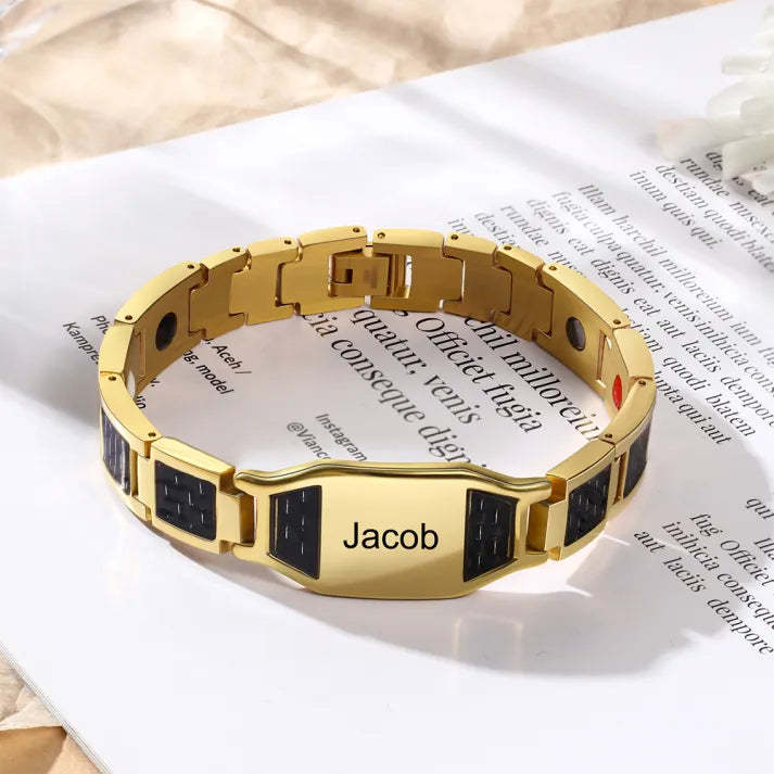 Personalized Men Bracelet wtih Name Custom Stainless Steel Bracelet For Him
