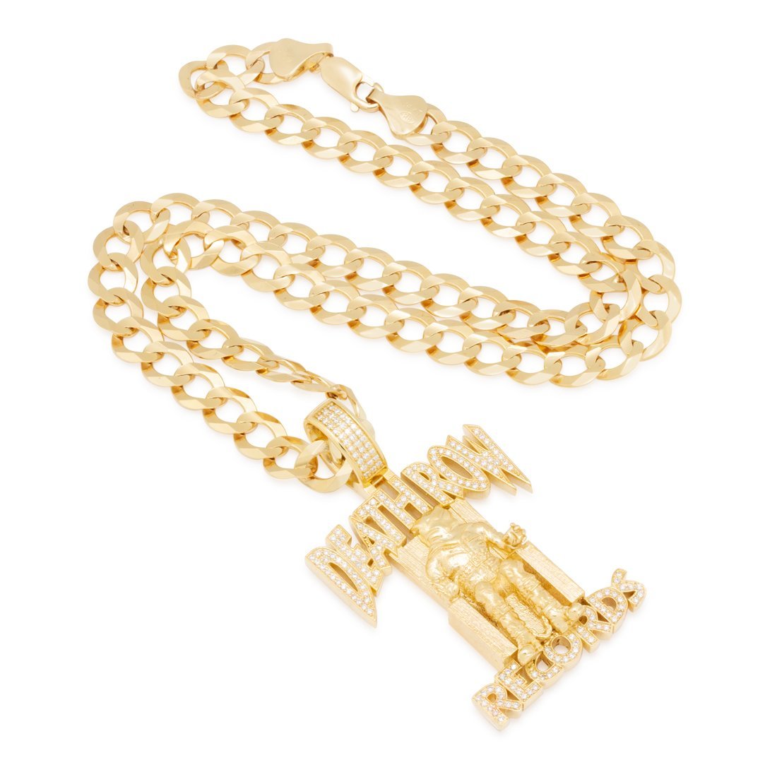 Hip Hop Death Row Records - Iced Logo Necklace