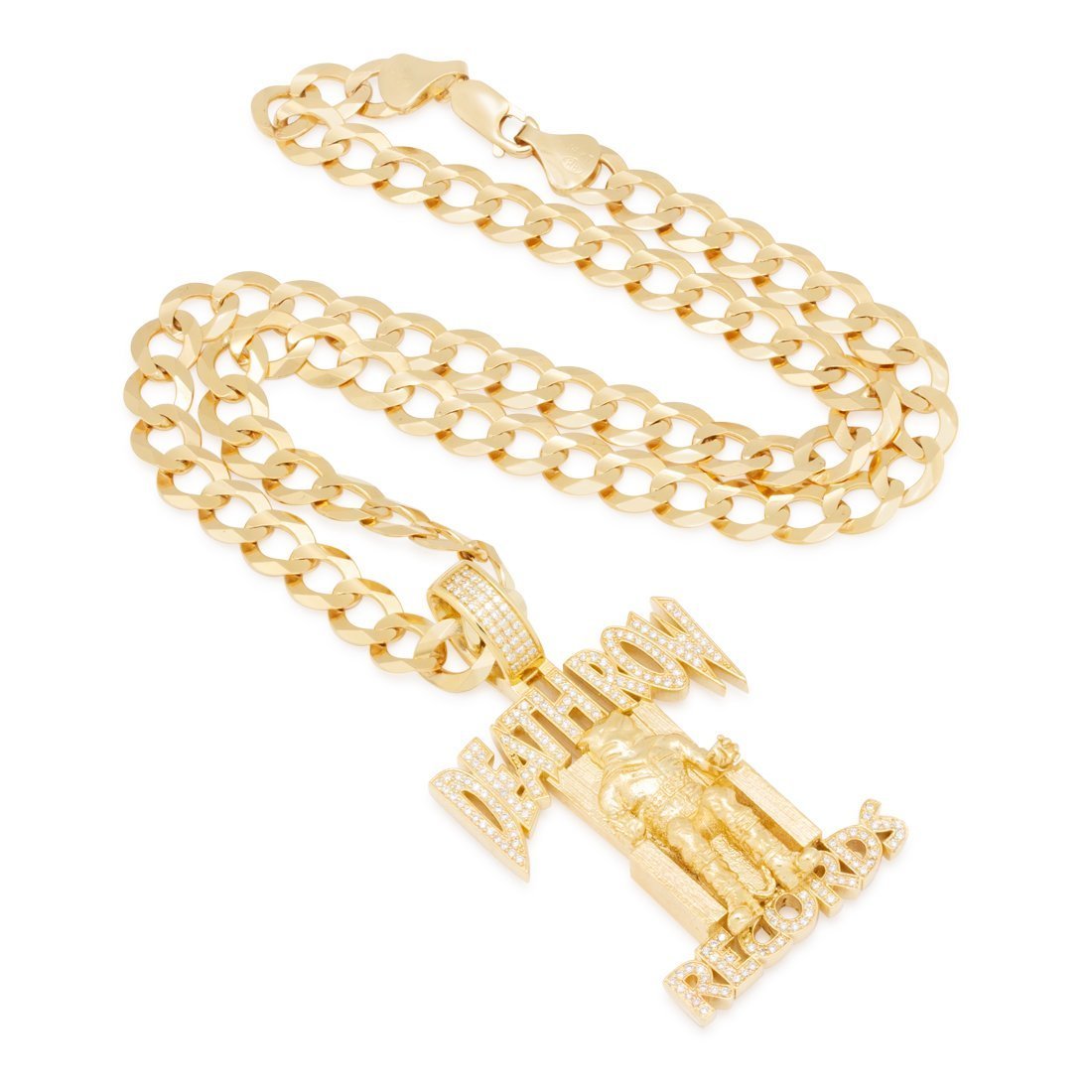 Hip Hop Death Row Records - Iced Logo Necklace
