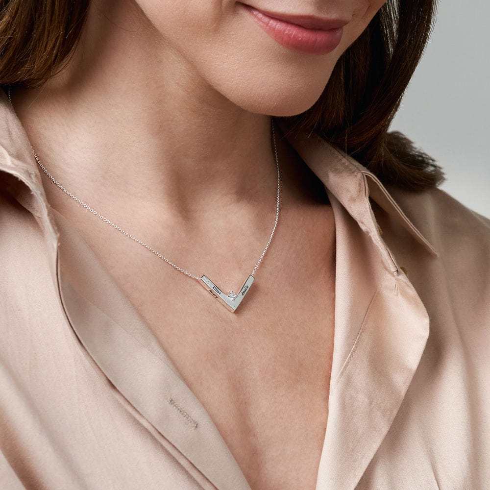 Diamond V Necklace