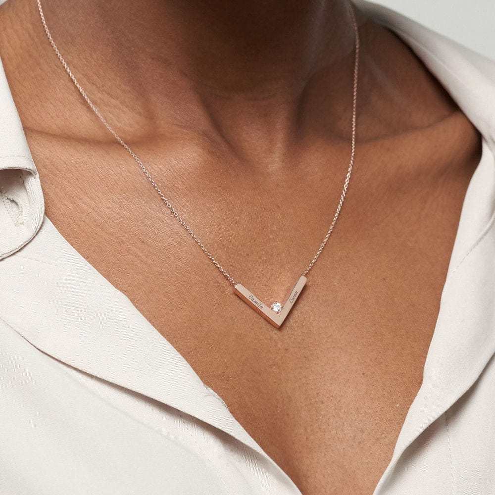 Diamond V Necklace