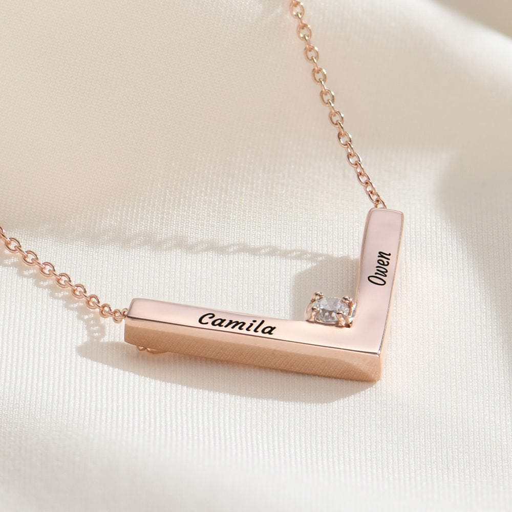 Diamond V Necklace