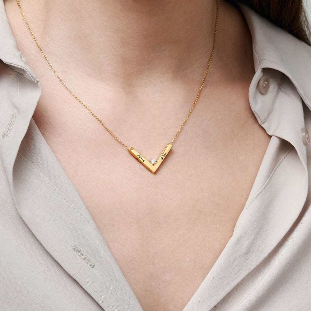 Diamond V Necklace