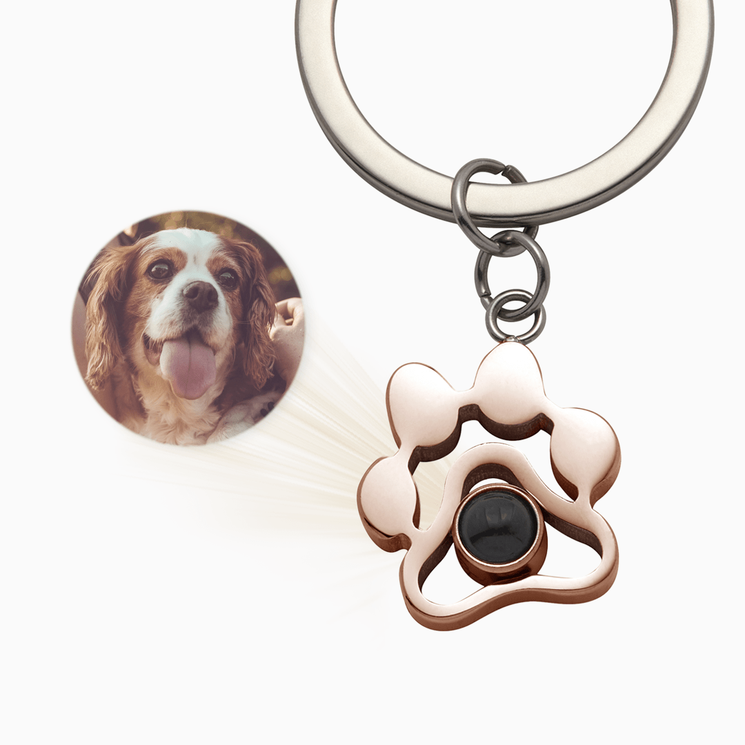 Dog Paw Pet Photo Inside Projection Necklace
