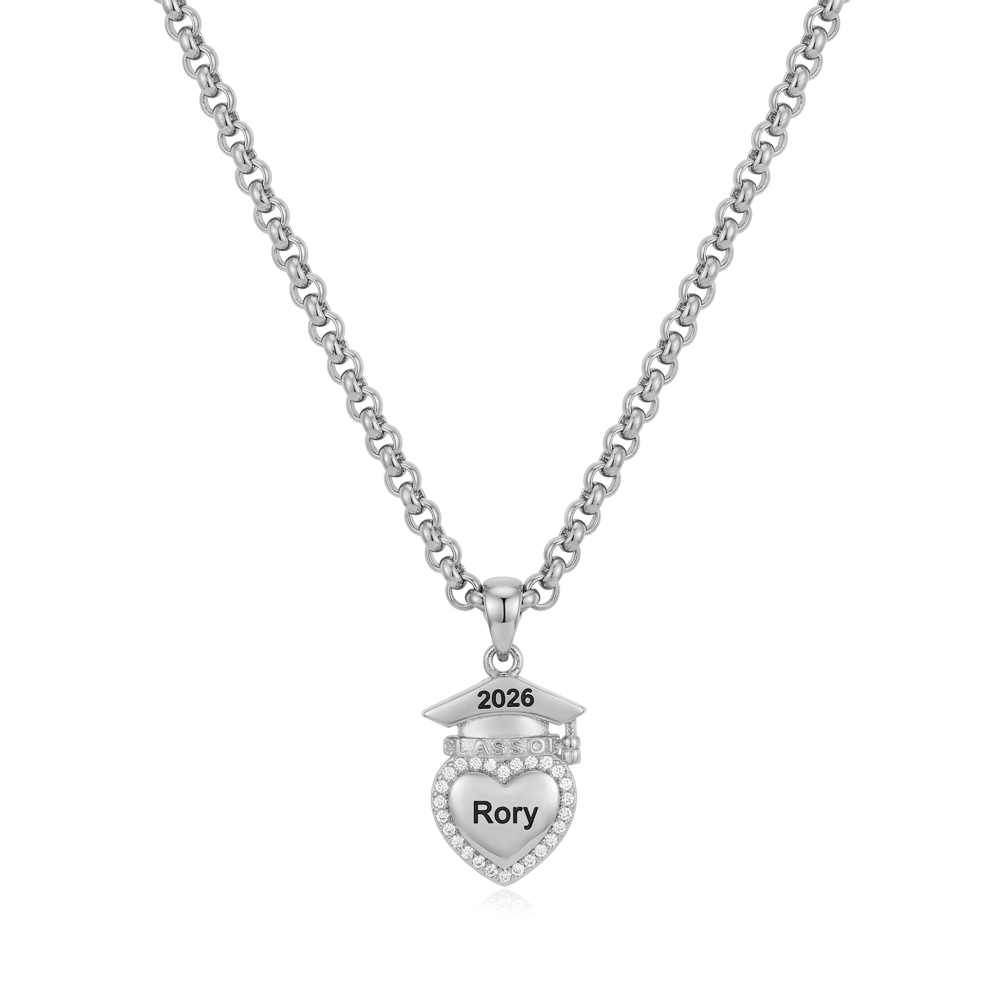 🎓 Personalized Graduation Cap Necklace & Bracelet