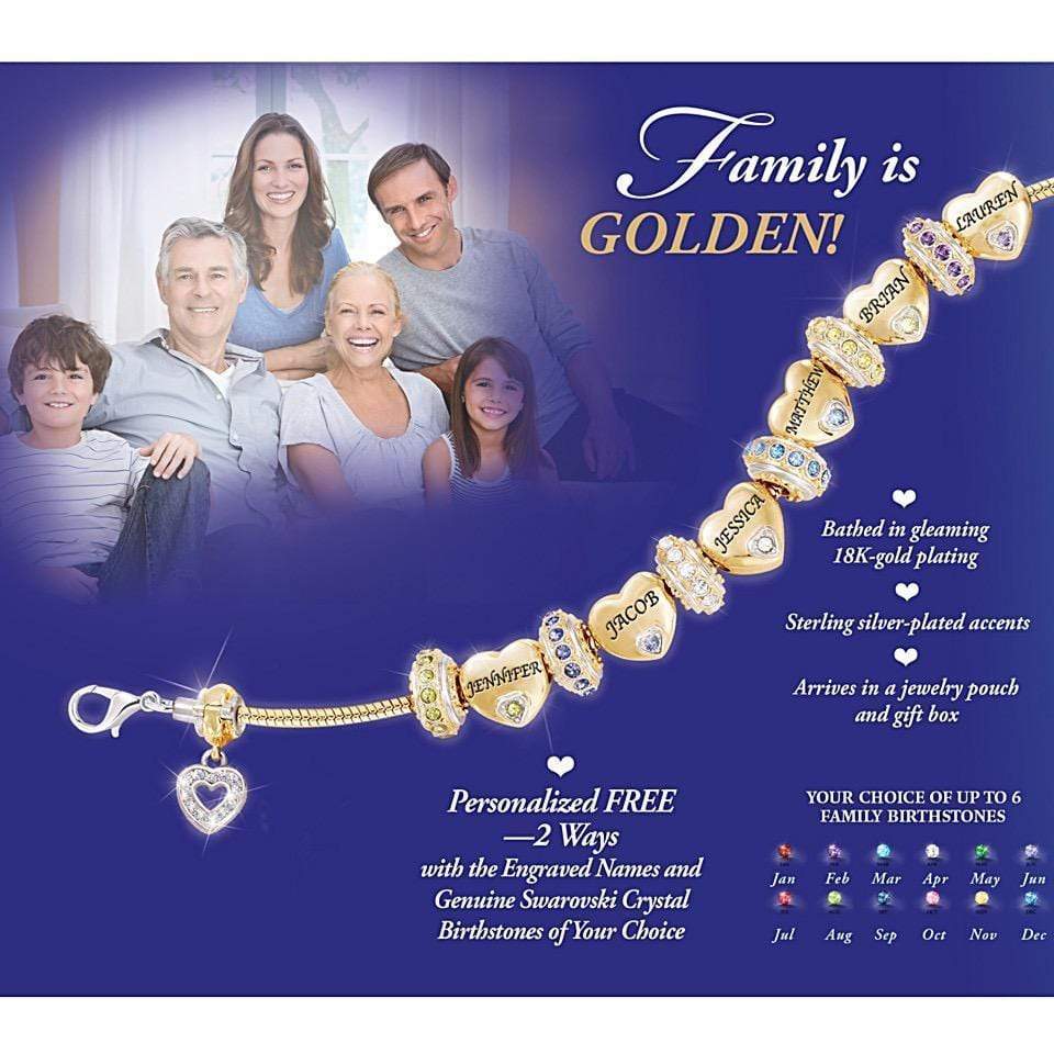 Mother's Day Gift Forever In A Mother's Heart Personalized Birthstone Bracelet