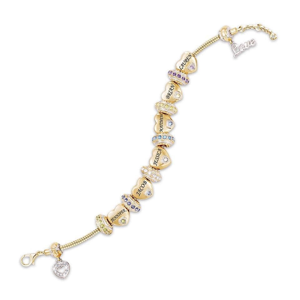 Mother's Day Gift Forever In A Mother's Heart Personalized Birthstone Bracelet