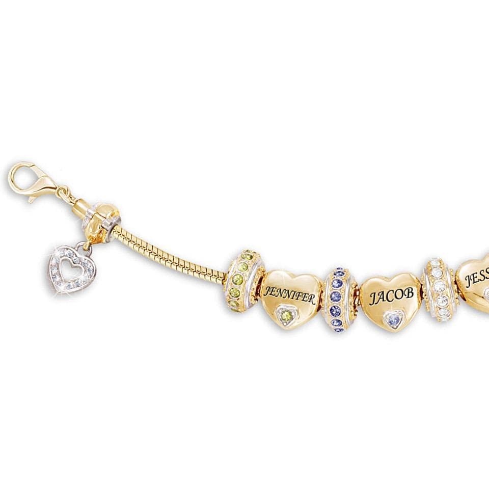 Mother's Day Gift Forever In A Mother's Heart Personalized Birthstone Bracelet