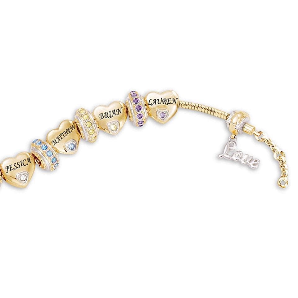 Mother's Day Gift Forever In A Mother's Heart Personalized Birthstone Bracelet