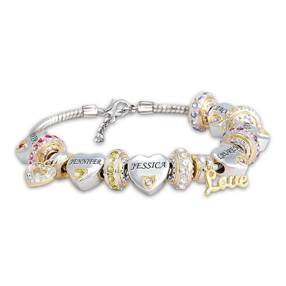 Mother's Day Gift Forever In A Mother's Heart Personalized Birthstone Bracelet
