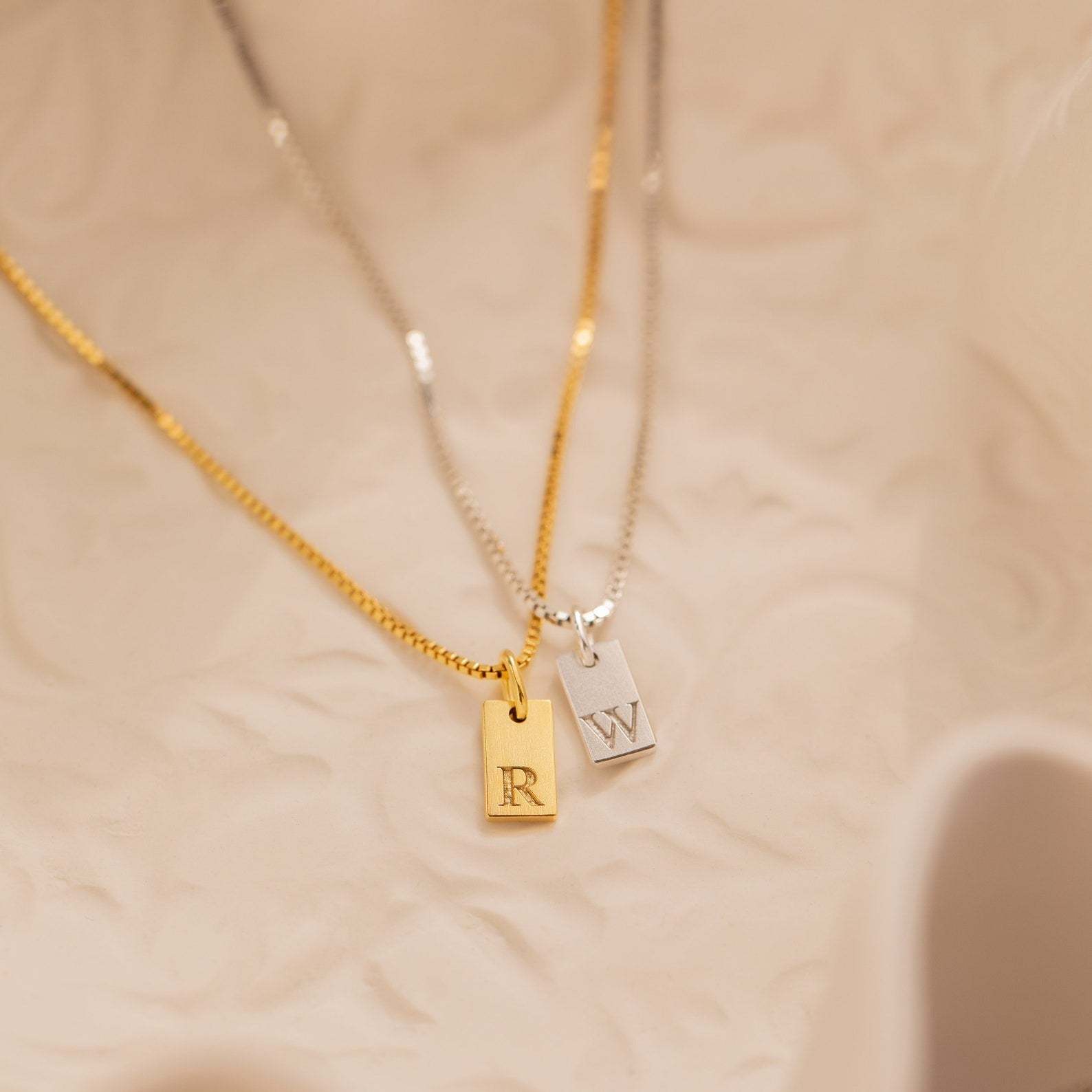 Mini Initial Tag Necklace