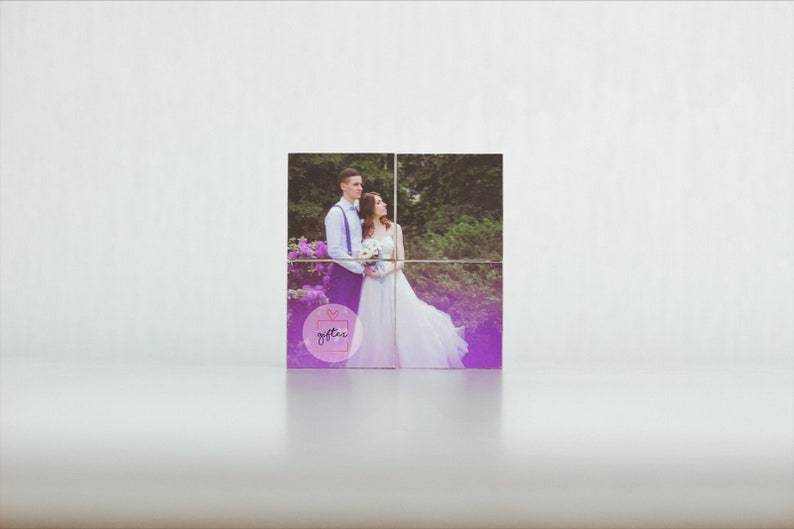 Infinity photo cube, magic photo cube, wooden photo cube, fold photo cube, photo centerpiece idea