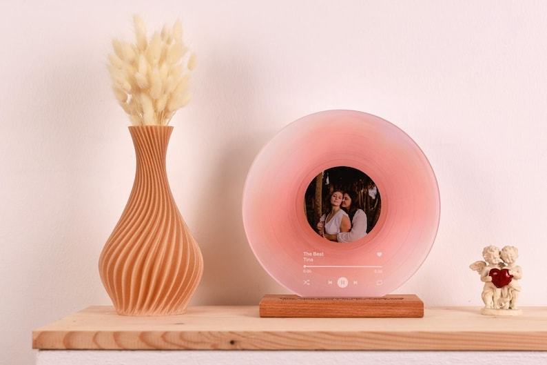 Personalized Vinyl Record with Photo - Acrylic Song Plaque