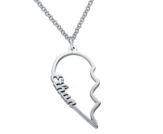 Friendship Necklace for 2 - Couples Necklace Set - Boyfriend Girlfriend Necklace
