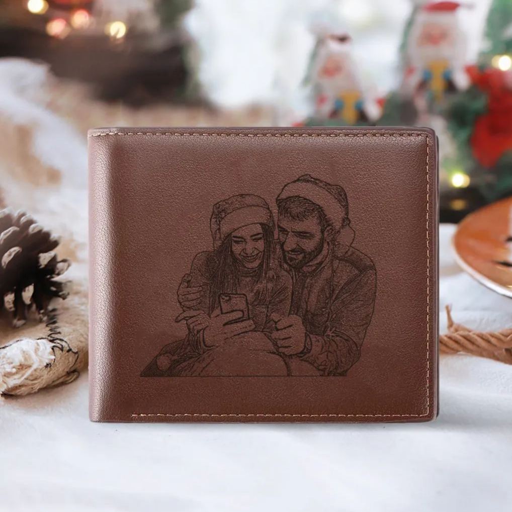 Personalized Men's Wallet with Custom PU Leather Wallet 