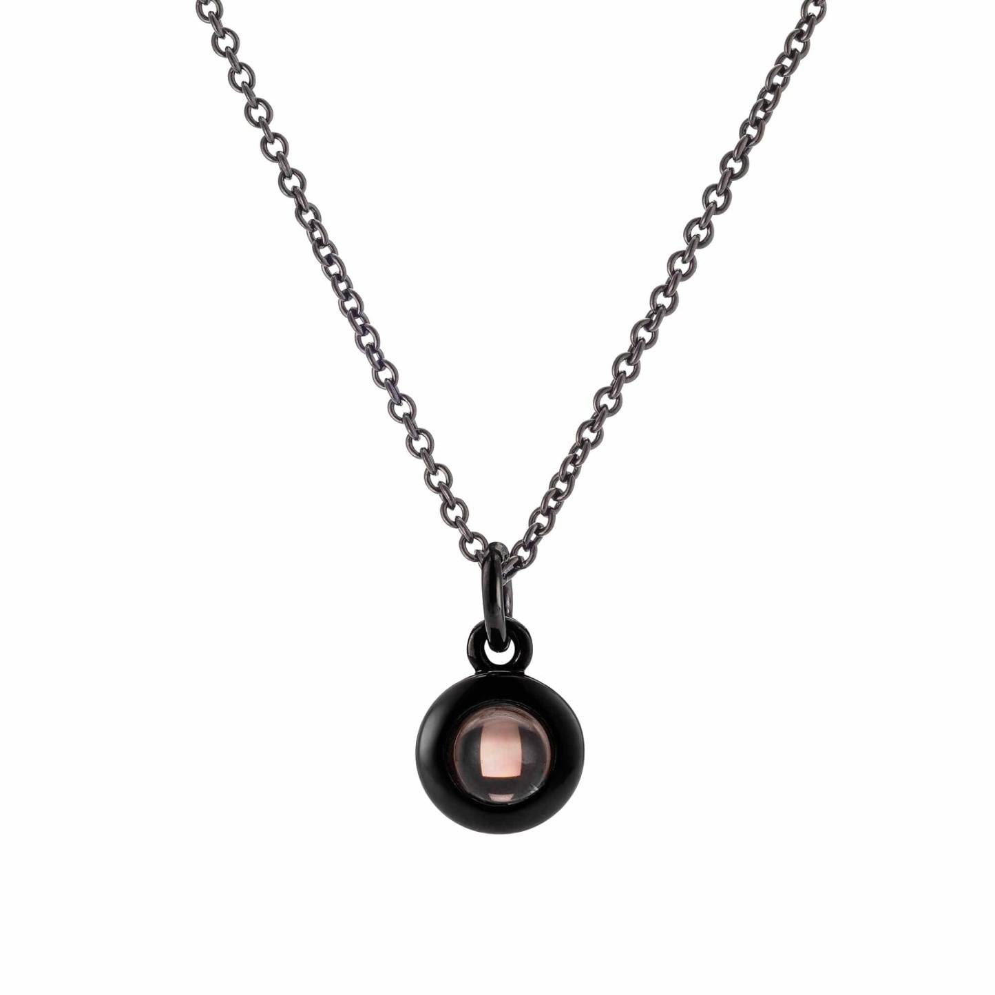 Personalized Circle Hidden Photo Inside Projection Necklace