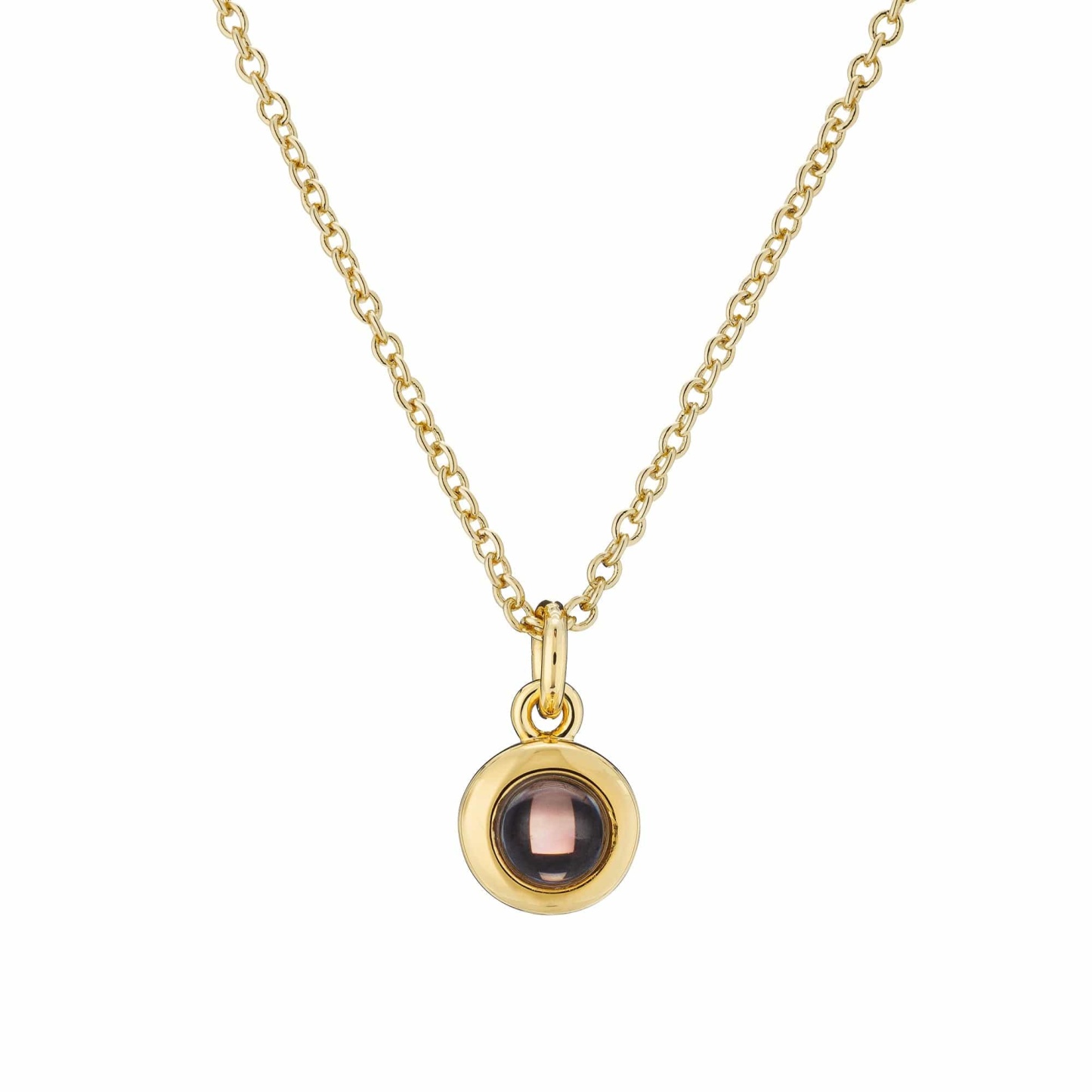 Personalized Circle Hidden Photo Inside Projection Necklace