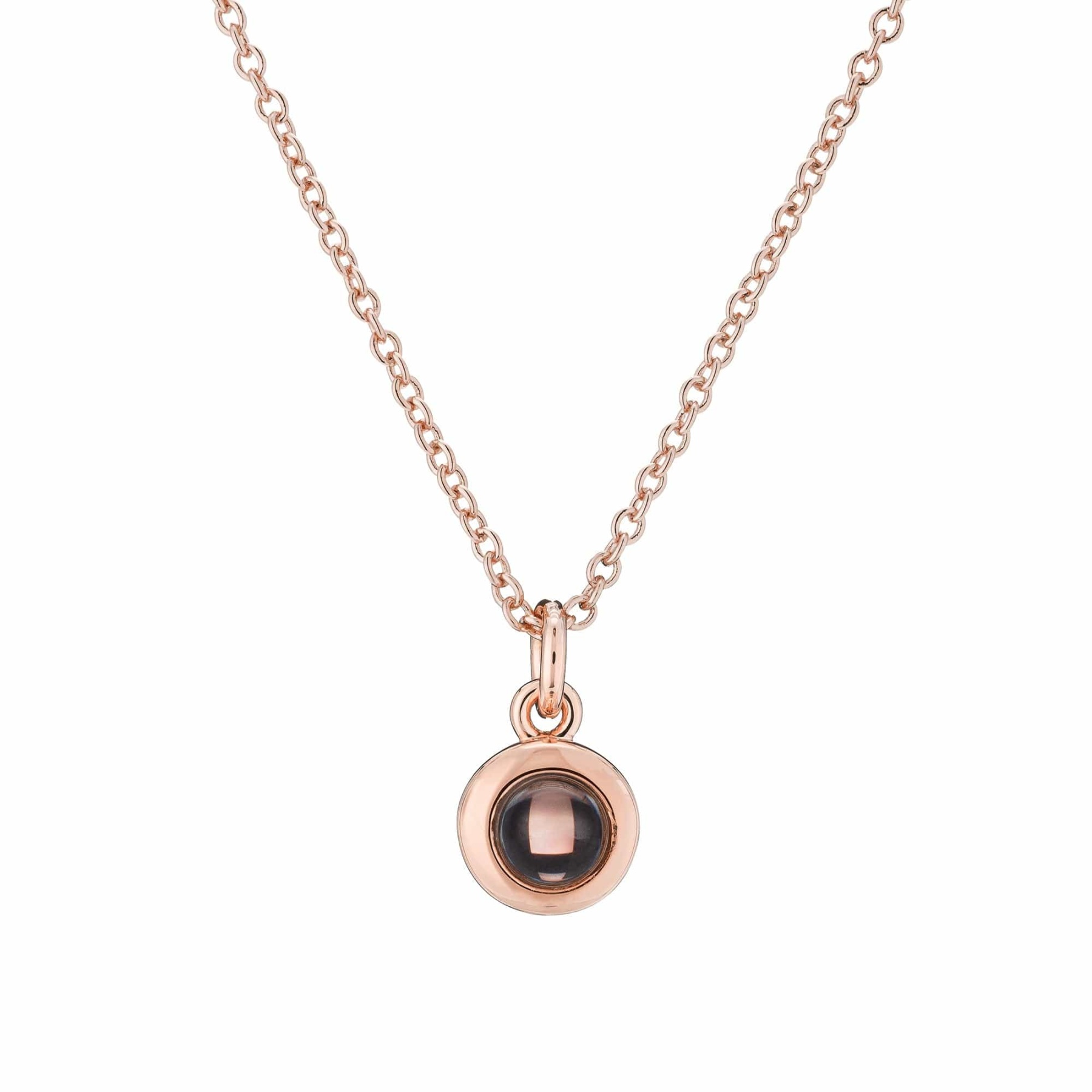 Personalized Circle Hidden Photo Inside Projection Necklace