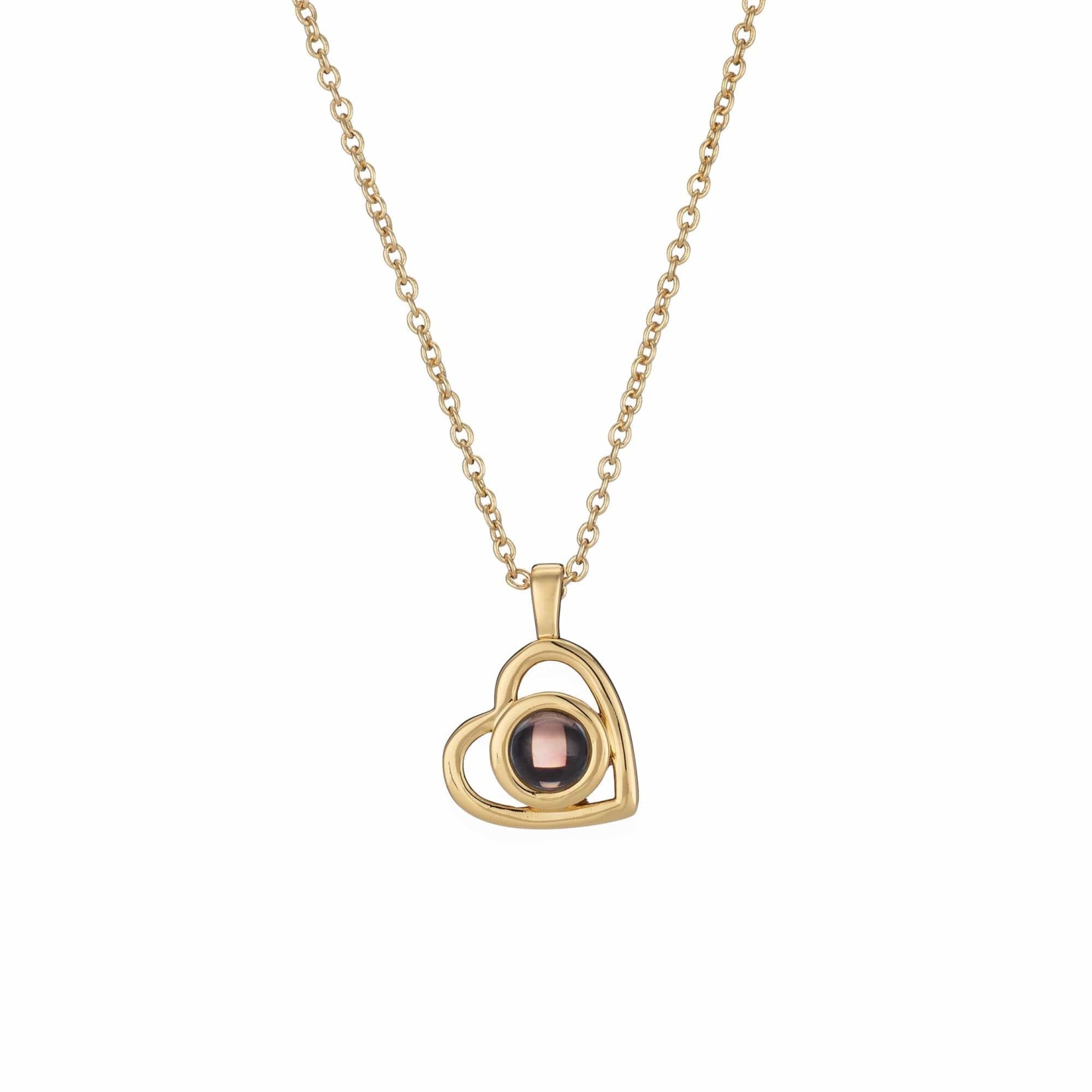 Personalized Heart Hidden Photo Inside Projection Necklace
