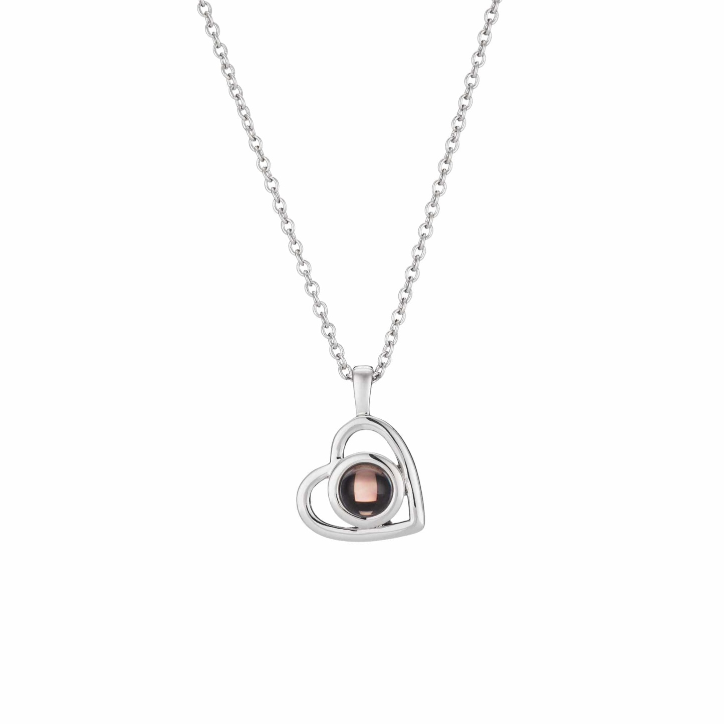 Personalized Heart Hidden Photo Inside Projection Necklace