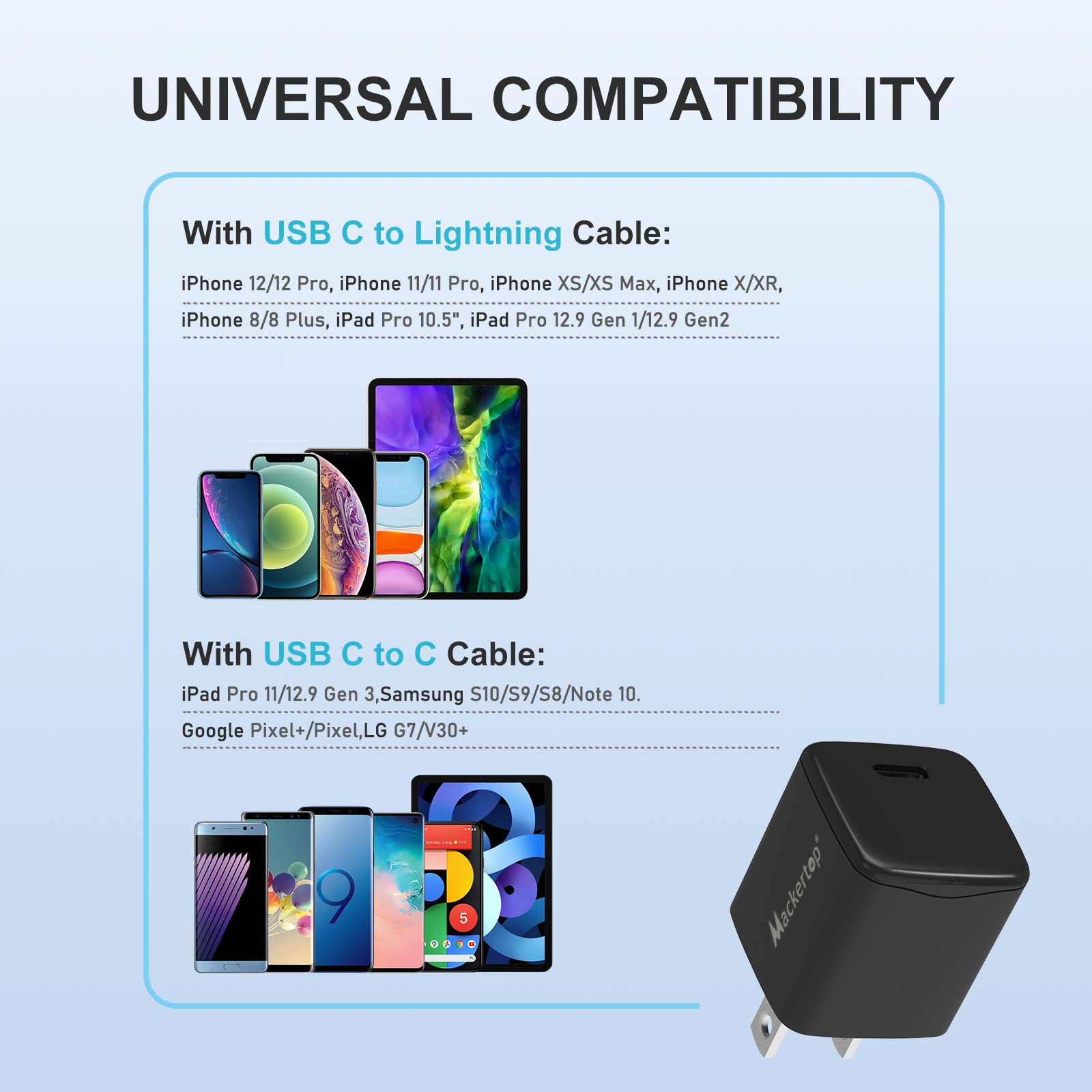 [2Pack]PD 20W Gan USB-C Charger For iPhone 16 Pro/ 16Pro Max  and More USB C Phone