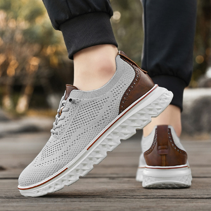 🚀(Lowest Price Ever) - Breathable Style: Men's Knit Slip-On Shoes with Memory Foam Insole and Lightweight Outsole