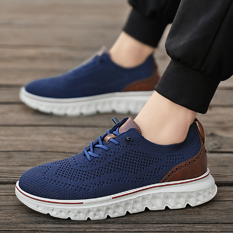 🚀(Lowest Price Ever) - Breathable Style: Men's Knit Slip-On Shoes with Memory Foam Insole and Lightweight Outsole