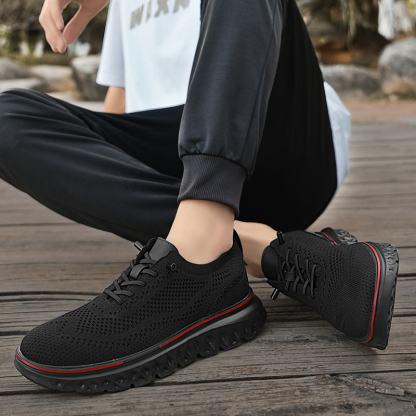 🚀(Lowest Price Ever) - Breathable Style: Men's Knit Slip-On Shoes with Memory Foam Insole and Lightweight Outsole