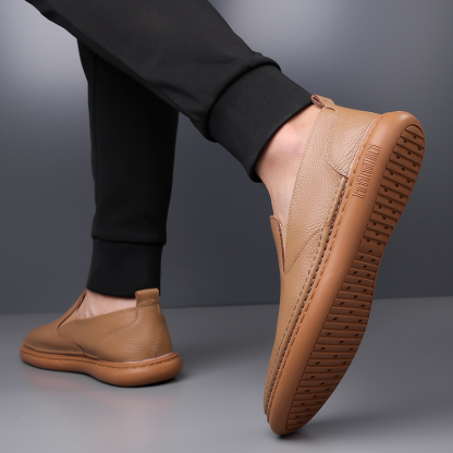 Men's Genuine Leather Loafer Shoes Slip On Soft Walking Driving Shoes