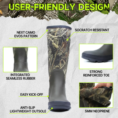 🚀 Act Fast-Men's Outdoor Warm Rubber Camouflage Boots Waterproof Non-slip EVA Hunting Boots