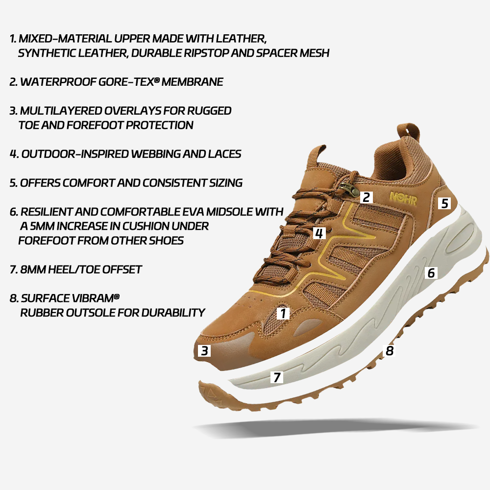 🚀 Act Fast-Men's Outdoor Orthopedic Arch Support Wide Toe Hiking Shoes Waterproof Comfortable Lightweight Non-slip Sports Shoes