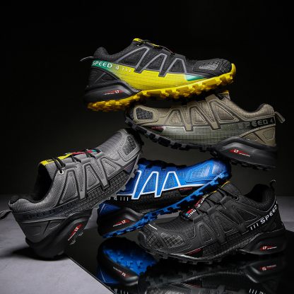 Men’s Outdoor Multifunctional Orthopedic Walking Shoes, Reinforced Rubber Toe Cap, Breathable Mesh Lining, Non-Slip Durable Rubber Outsole